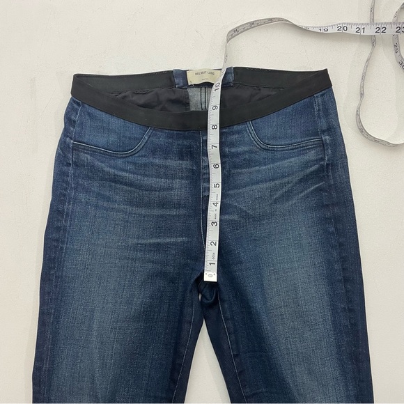 Helmut Lang Jeans Jeggins Size 26 Dark Blue Wash Skinny Jeans Elastic Waist - Picture 7 of 10